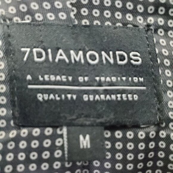 7 Diamonds Suit Mens Medium Black 2-Button Tailored Fit Stretch Blazer - Picture 2 of 10